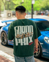 Grand Prix Tee - Green & White Colorway